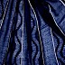 Wave design stripes hijab with two bold fringe's - Dark blue Wave design stripes hijab with two bold fringe's - Dark blue